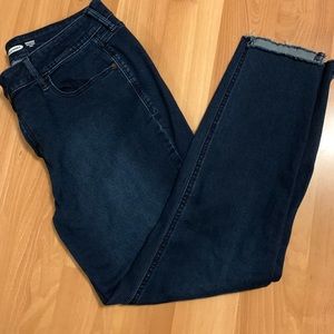 Old Navy Mid-Rise Raw Edge Rockstar Skinny Jeans